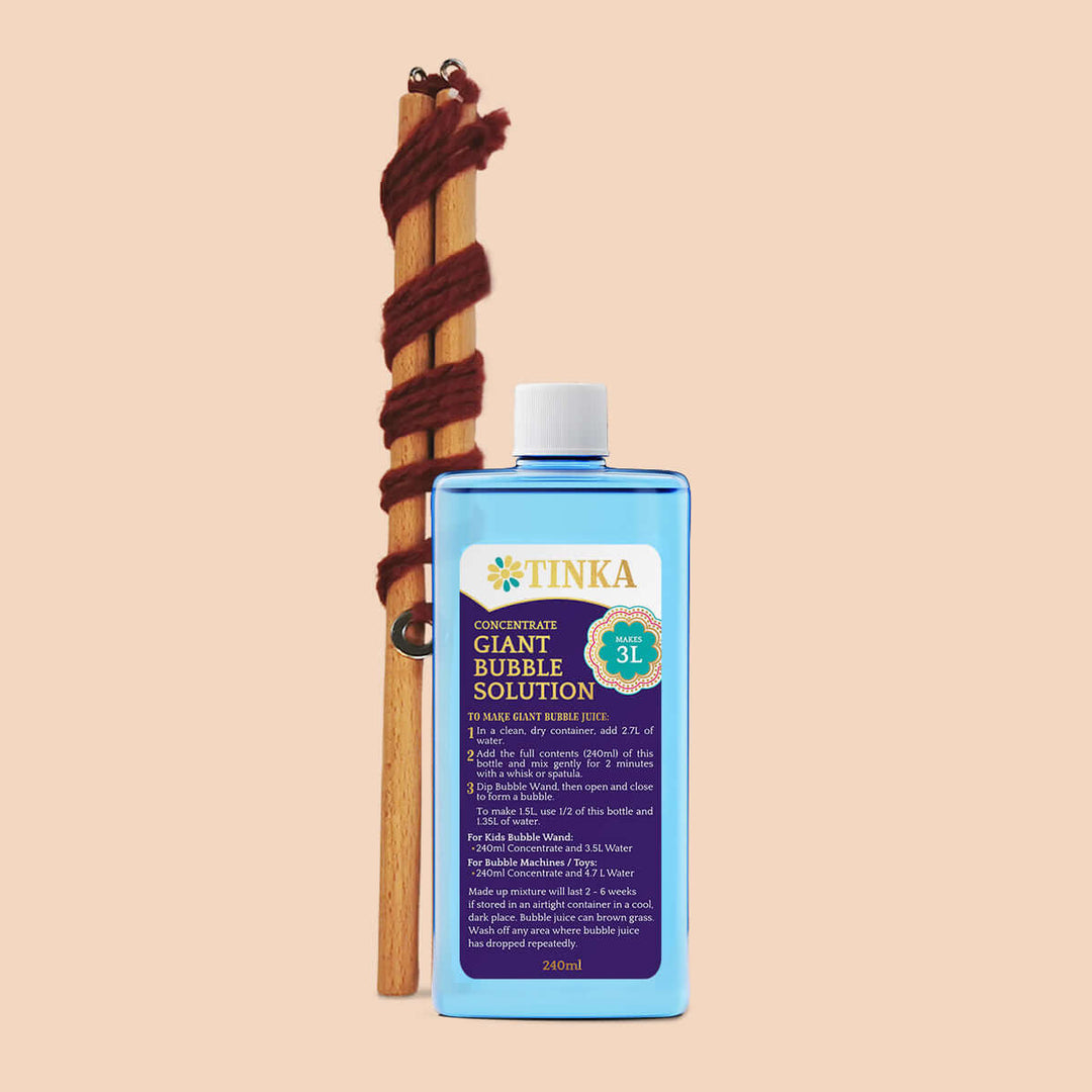 Tinka 240ml Giant Bubble Concentrate (Makes 3L) + Junior Wand