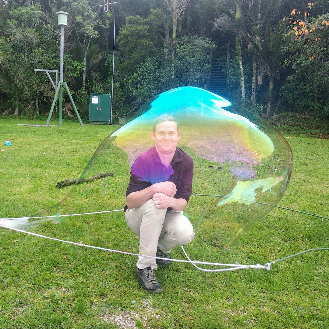 People in a Bubble Wand